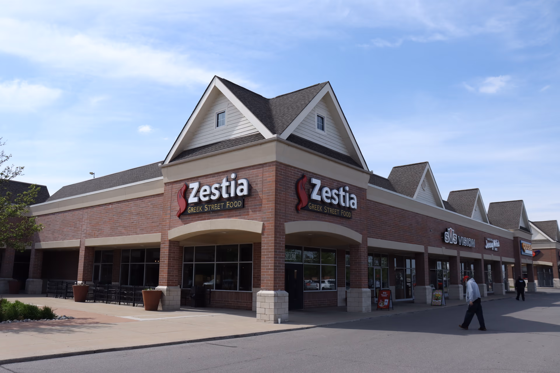 The Zestia food truck parked and serving